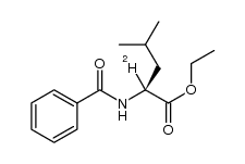 ethyl benzoyl-L-leucinate-2-d结构式