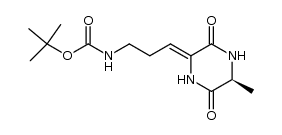 cyclo(-ΔOrn(Boc)-L-Ala-)结构式