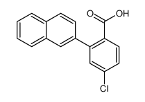 4-chloro-2-naphthalen-2-ylbenzoic acid结构式