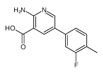 2-amino-5-(3-fluoro-4-methylphenyl)pyridine-3-carboxylic acid结构式