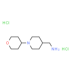 [1-(Tetrahydro-2H-pyran-4-yl)piperidin-4-yl]methanamine dihydrochloride结构式