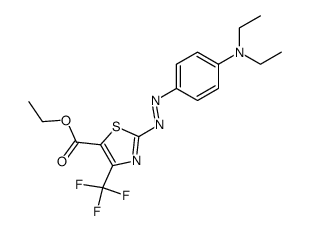 Ethyl 2-(4-N,N-diethylamino)phenylazo-4-trifluoromethylthiazole-5-carboxylate Structure