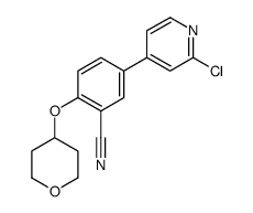 5-(2-chloropyridin-4-yl)-2-(tetrahydropyran-4-yloxy)benzonitrile结构式