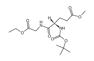 L-N-t-butoxycarbonylglutamate de 5-methylglycinate d'ethyle结构式