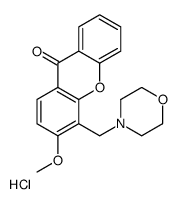 3-methoxy-4-(morpholin-4-ylmethyl)xanthen-9-one,hydrochloride Structure