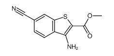 3-amino-6-cyanobenzo[b]thiophene-2-carboxylic acid methyl ester结构式