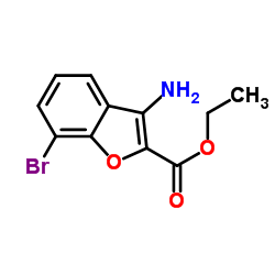 Ethyl 3-amino-7-bromobenzofuran-2-carboxylate结构式