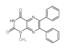 2,4(1H,3H)-Pteridinedione,1-methyl-6,7-diphenyl- Structure