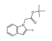 1H-Indole-1-acetic acid, 2-iodo-, 1,1-dimethylethyl ester Structure