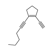 1-ethynyl-2-hex-1-ynylcyclopentene Structure