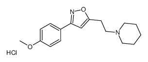 3-(p-Methoxyphenyl)-5-(2-piperidinoethyl)isoxazole hydrochloride结构式