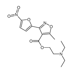 2-(diethylamino)ethyl 5-methyl-3-(5-nitrofuran-2-yl)-1,2-oxazole-4-carboxylate Structure