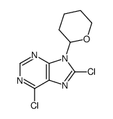 6,8-dichloro-9-(tetrahydro-2H-pyran-2-yl)-9H-purine Structure