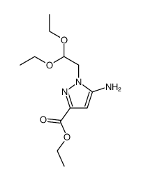 ethyl 1-(2,2-diethoxyethyl)-5-aminopyrazole-3-carboxylate结构式