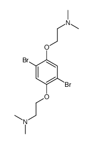 2,5-双[3-(N,N-二乙基氨基)-1-氧杂丙基]-1,4-二溴苯结构式