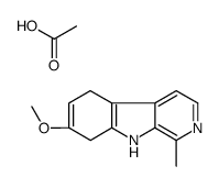 acetic acid,7-methoxy-1-methyl-8,9-dihydro-5H-pyrido[3,4-b]indole Structure