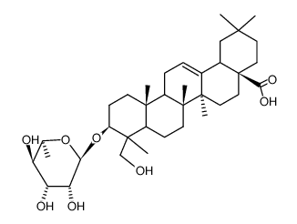 Hederagenin 3-O-α-L-rhamnopyranoside结构式