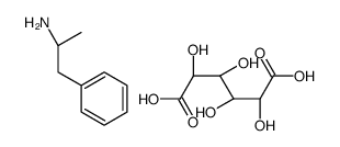 (2S)-1-phenylpropan-2-amine,(2S,3S,4S,5R)-2,3,4,5-tetrahydroxyhexanedioic acid结构式