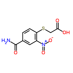 (4-Carbamoyl-2-nitro-phenylsulfanyl)-acetic acid structure