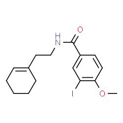 N-(2-cyclohex-1-en-1-ylethyl)-3-iodo-4-methoxybenzamide结构式