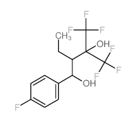 2-Ethyl-1-(4-fluorophenyl)-4,4,4-trifluoro-3-trifluoromethyl-1,3-butanediol结构式