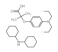 Propanoic acid, 2-(4-(bis(2-chloroethyl)amino)phenoxy)-2-methyl-, compd. with N-cyclohexylcyclohexanamine (1:1) structure