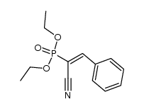 (E)-diethyl 1-cyano-2-phenyl-vinylphosphonate结构式