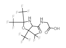 (((2,2,5,5-tetrakis(trifluoromethyl)-1,3-oxazolidin-4-yl)carbonyl)amino)acetic acid Structure