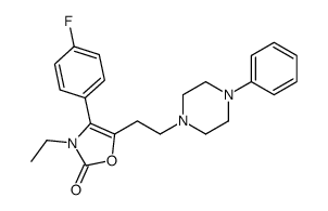 3-ethyl-4-(4-fluorophenyl)-5-[2-(4-phenylpiperazin-1-yl)ethyl]-1,3-oxazol-2-one结构式