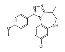 8-Chloro-5,6-dihydro-1-(4-methoxyphenyl)-4-methyl-4H-[1,2,4]triazolo[4,3-a][1,5]benzodiazepine Structure