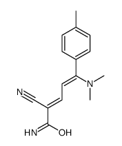 2-cyano-5-(dimethylamino)-5-(4-methylphenyl)penta-2,4-dienamide structure