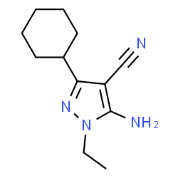 1H-Pyrazole-4-carbonitrile,5-amino-3-cyclohexyl-1-ethyl-(9CI) picture