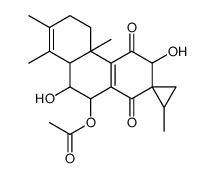 (6,10-dihydroxy-1,2,2',4a-tetramethyl-5,8-dioxospiro[3,4,6,9,10,10a-hexahydrophenanthrene-7,1'-cyclopropane]-9-yl) acetate Structure