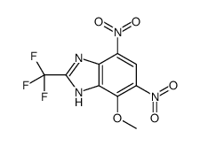 7-methoxy-4,6-dinitro-2-(trifluoromethyl)-1H-benzimidazole Structure