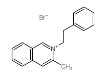 Isoquinolinium,3-methyl-2-(2-phenylethyl)-, bromide (1:1)结构式