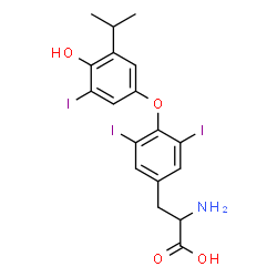 DL-Tyrosine, O-(4-hydroxy-3-iodo-5-(1-methylethyl)phenyl)-3,5-diiodo- Structure