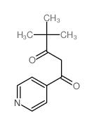 1,3-Pentanedione,4,4-dimethyl-1-(4-pyridinyl)- Structure