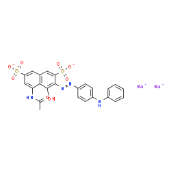 5-(Acetylamino)-4-hydroxy-3-[[4-(phenylamino)phenyl]azo]-2,7-naphthalenedisulfonic acid disodium salt structure