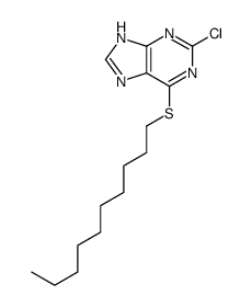 2-chloro-6-decylsulfanyl-7H-purine Structure