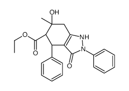 ethyl (4S,5R,6S)-6-hydroxy-6-methyl-3-oxo-2,4-diphenyl-1,4,5,7-tetrahydroindazole-5-carboxylate Structure