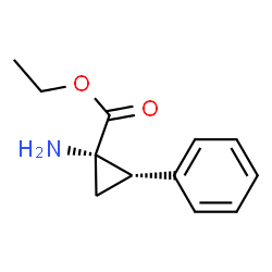 Cyclopropanecarboxylic acid, 1-amino-2-phenyl-, ethyl ester, (1R,2R)-rel- (9CI) Structure