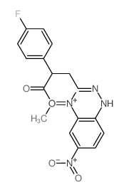 methyl 4-[(2,4-dinitrophenyl)hydrazinylidene]-2-(4-fluorophenyl)butanoate结构式