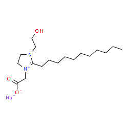 1-(carboxylatomethyl)-4,5-dihydro-3-(2-hydroxyethyl)-2-undecyl-1H-imidazolium, monosodium salt结构式