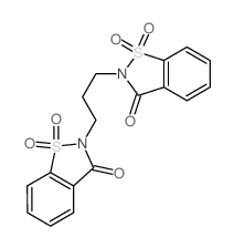 1,2-Benzisothiazol-3(2H)-one,2,2'-(1,3-propanediyl)bis-, 1,1,1',1'-tetraoxide Structure