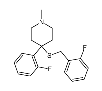 4-((2-fluorobenzyl)thio)-4-(2-fluorophenyl)-1-methylpiperidine结构式