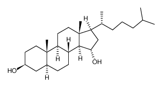 5α-cholestane-3,15α-diol structure