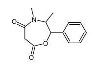 (2S,3R)-(+)-3,4-DIMETHYL-5,7-DIOXO-2-PHENYLPERHYDRO-1,4-OXAZEPINE)结构式