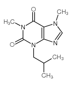 1,7-二甲基-3-异丁基黄嘌呤结构式