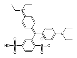 2-[[4-(diethylamino)phenyl]-(4-diethylazaniumylidenecyclohexa-2,5-dien-1-ylidene)methyl]-4-sulfobenzenesulfonate结构式