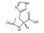 (R)-2-乙酰氨基-3-(1H-咪唑-4-基)丙酸结构式